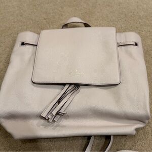 Chic Leather Backpack in Cream by Kate Spade